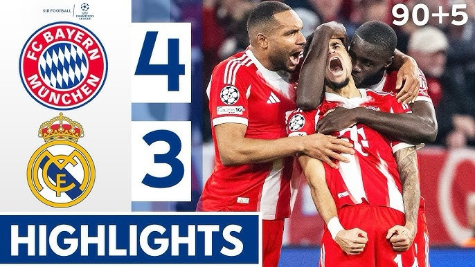 Le Bayern Munich élimine le Real Madrid dans un quart de finale de Ligue des champions épique et palpitant. Le Bayern Munich élimine le Real Madrid dans un quart de finale de Ligue des champions épique et palpitant.