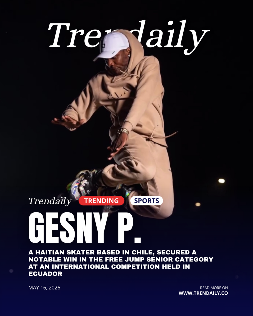Haitian Skater Gesny Pierre-Louis Wins International Title in Ecuador Haitian Skater Gesny Pierre-Louis Wins International Title in Ecuador