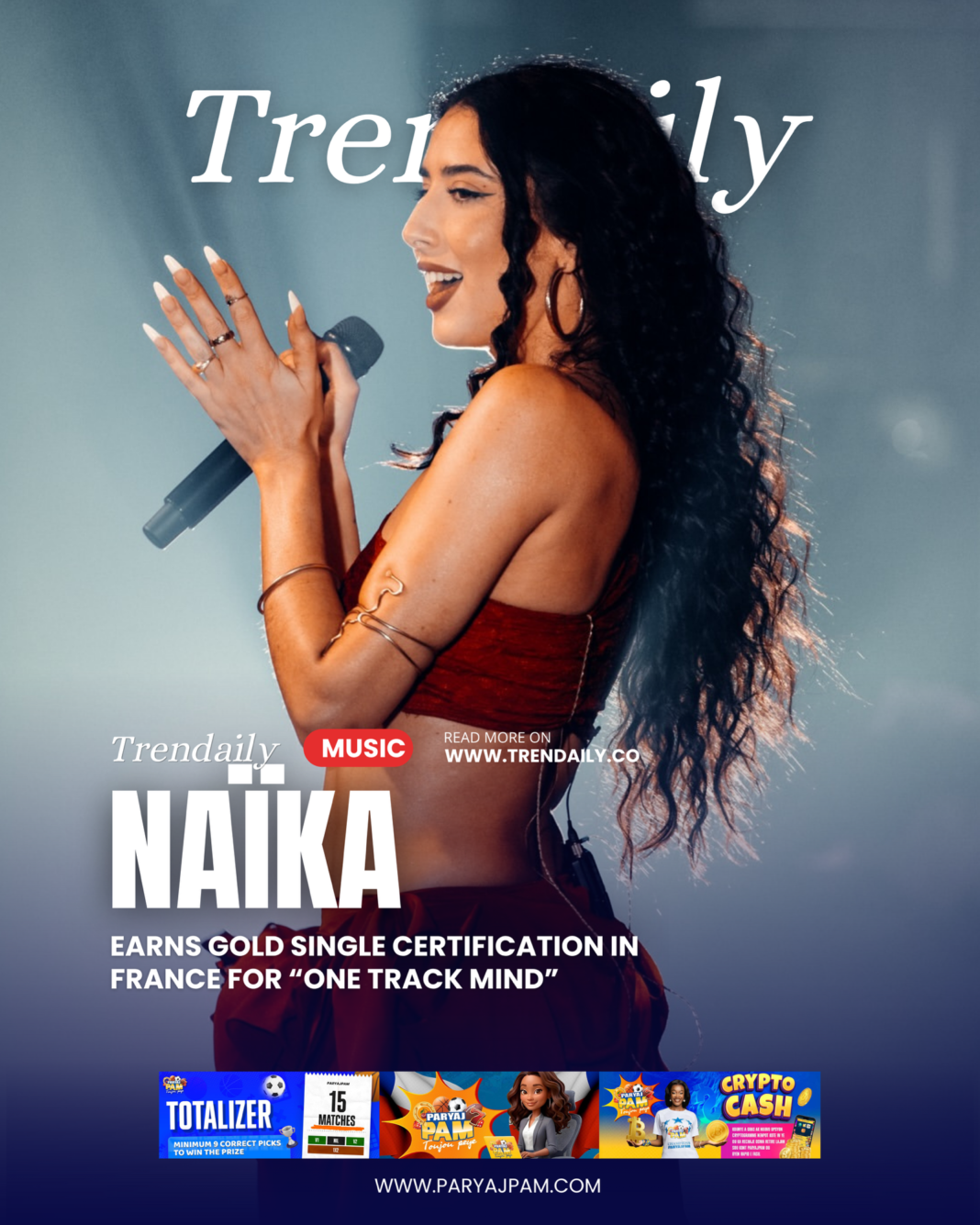 Naïka Earns Gold Single Certification in France for “One Track Mind” Naïka Earns Gold Single Certification in France for “One Track Mind”